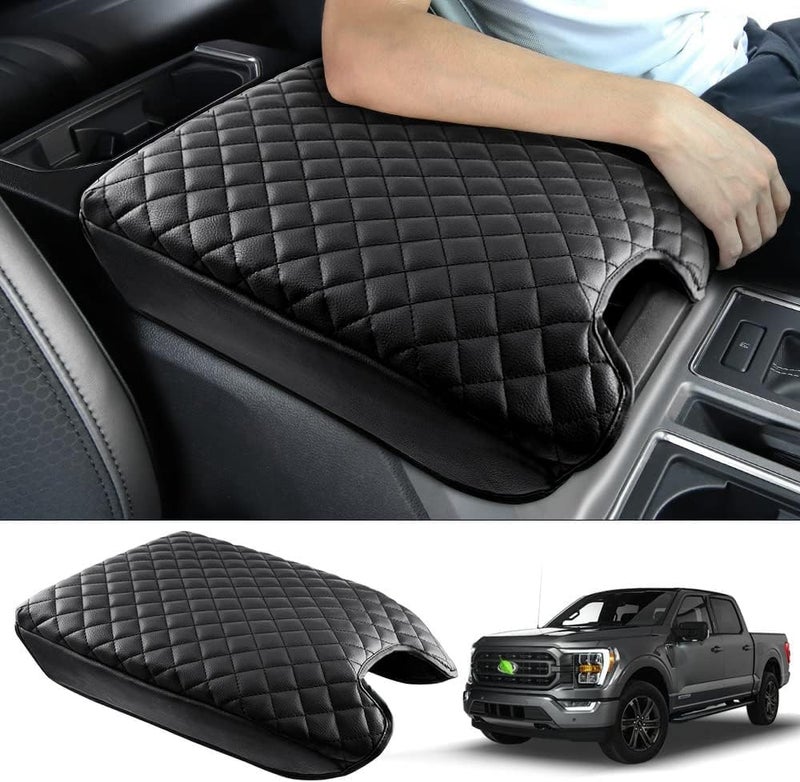 Autorder Center Console Cover for 2015-2020 Ford F150 /2017-2022 F250 F350 F450 /2018-2024 Expedition Accessories Armrest Cover Anti-Scratch Middle Console Pad Armrest Protector(Bucket Seat ONLY) - Image 1